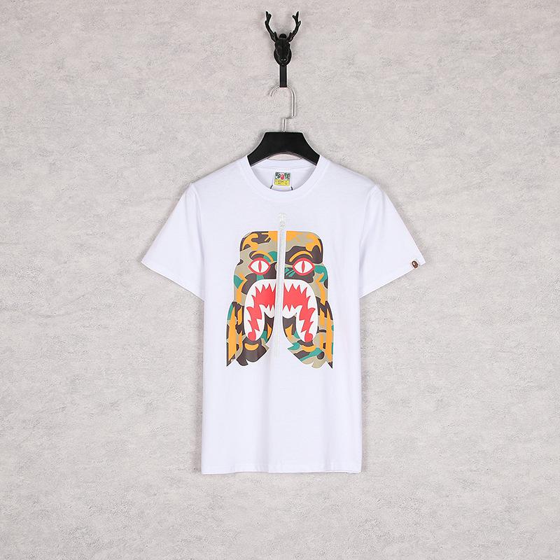 Bathing Ape T-Shirt Summer Zipper Printed Short Sleeve product image 9, provided for visual reference and product detail