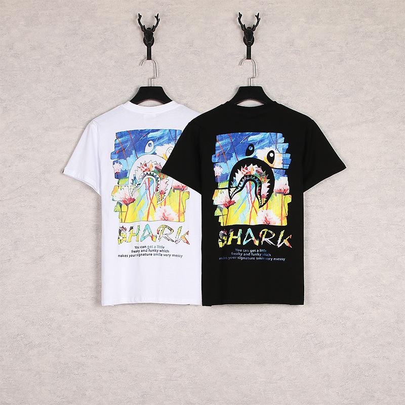 Bathing Ape T-Shirt Summer Cartoon Loose-Fitting Casual Round-Neck Printed Short Sleeve T-shirt product image 2, provided
