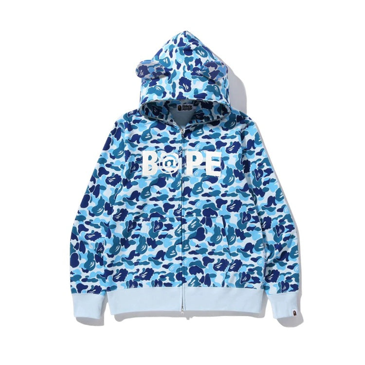 Bape Bearbrick Hoodie Cat Ear Camouflage Thin Fleece Hoodie product image 3, provided for visual reference and product