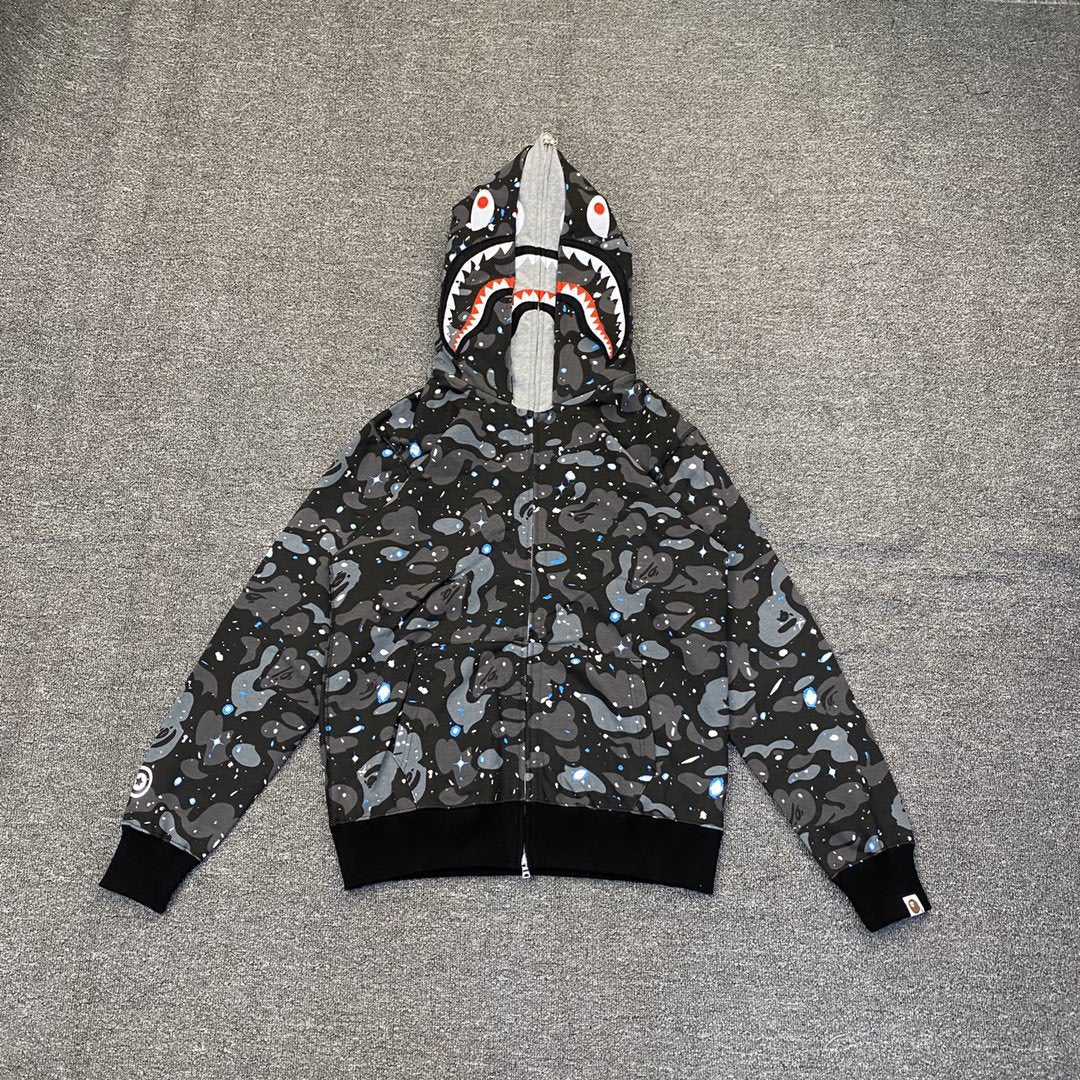 Bape Hoodie Zip-Up Cardigan Two-Hooded Hoodie product image 4, provided for visual reference and product detail review