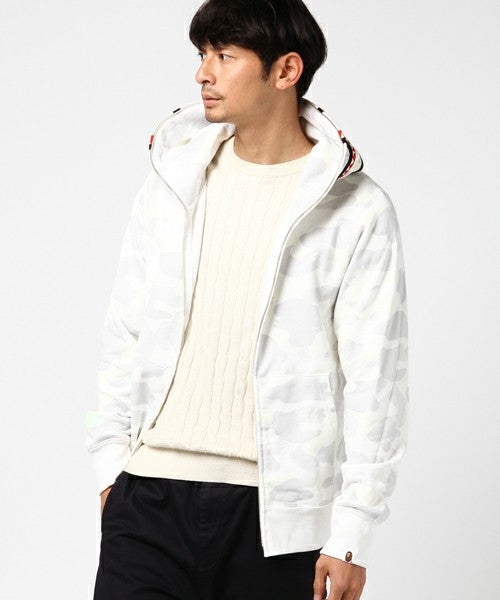 Bathing Ape Black and White Luminous Shark Coat High Quality Looped Fabric Hooded Shark Sweater product image 1, provided