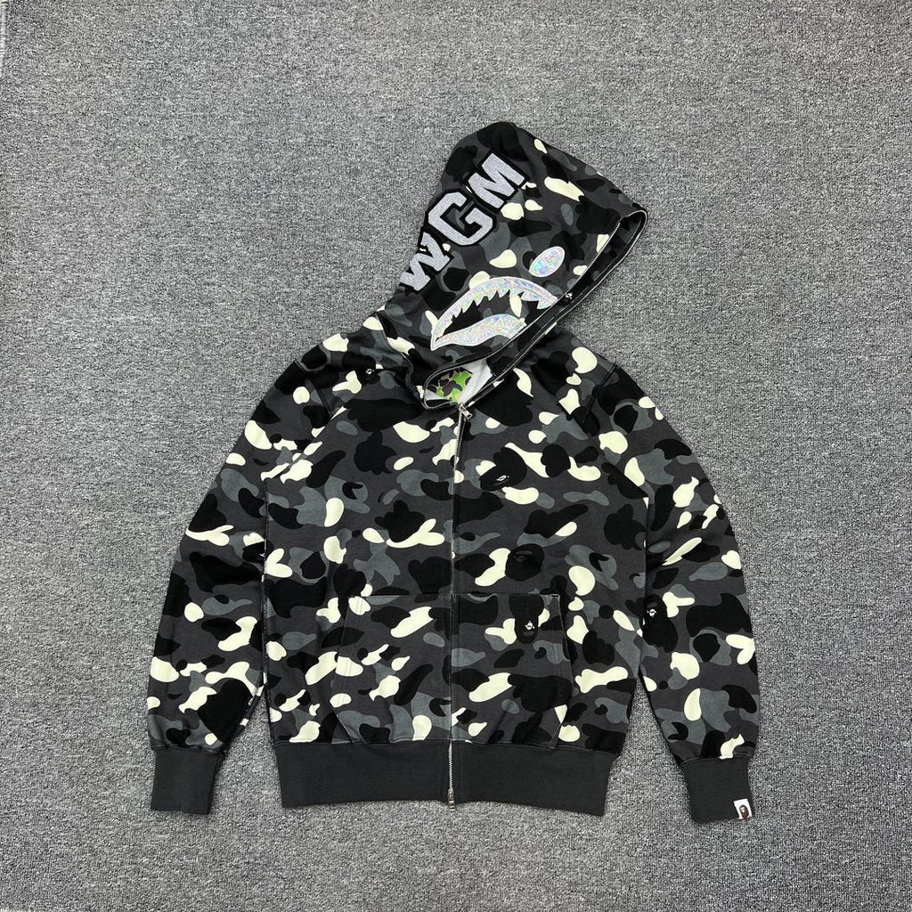 Bape Hoodie Zip-Up Cardigan Iridescent Glow Hoodie product image 4, provided for visual reference and product detail review