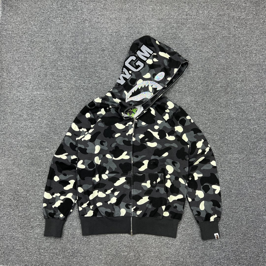 Bape Hoodie Zip-Up Cardigan Iridescent Glow Hoodie product image 4, provided for visual reference and product detail review