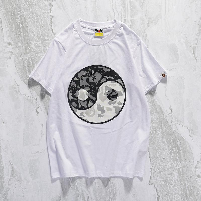 Bathing Ape T-Shirt Round Neck Summer Casual Cartoon Short Sleeve Pullover Anime T-shirt product image 1, provided for