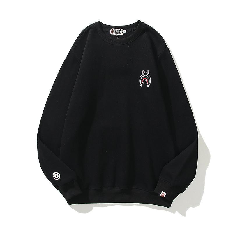 Bathing Ape Sweatshirts Winter Men and Women Shark Logo Print round-Neck Pullover product image 3, provided for visual