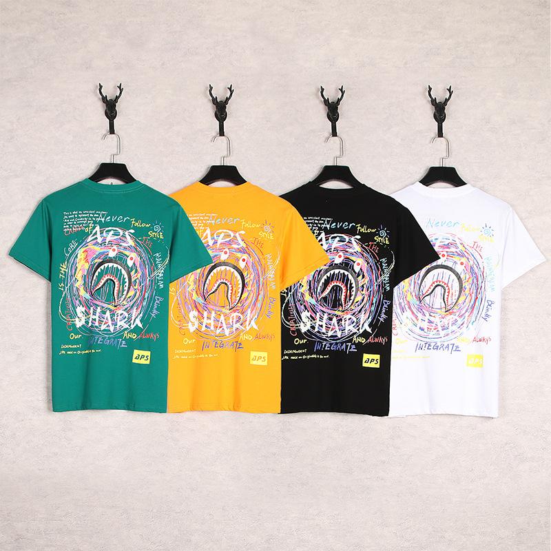 Bathing Ape T-Shirt Cartoon Round Neck Summer Printed Large Size Short Sleeve Casual product image 2, provided for visual
