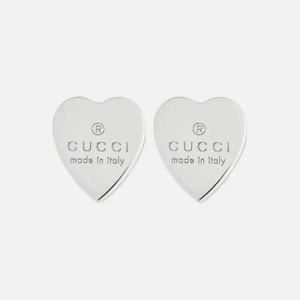 Gucci Double Heart 18K Gold Earrings product image 1, provided for visual reference and product detail review