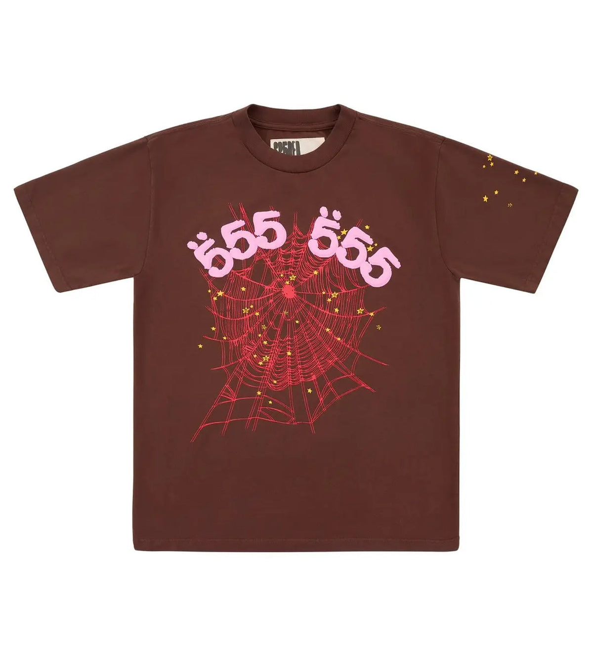 Sp5der 555 Angel Number T-Shirt Brown (Complexcon Exclusive) product image 1, provided for visual reference and product