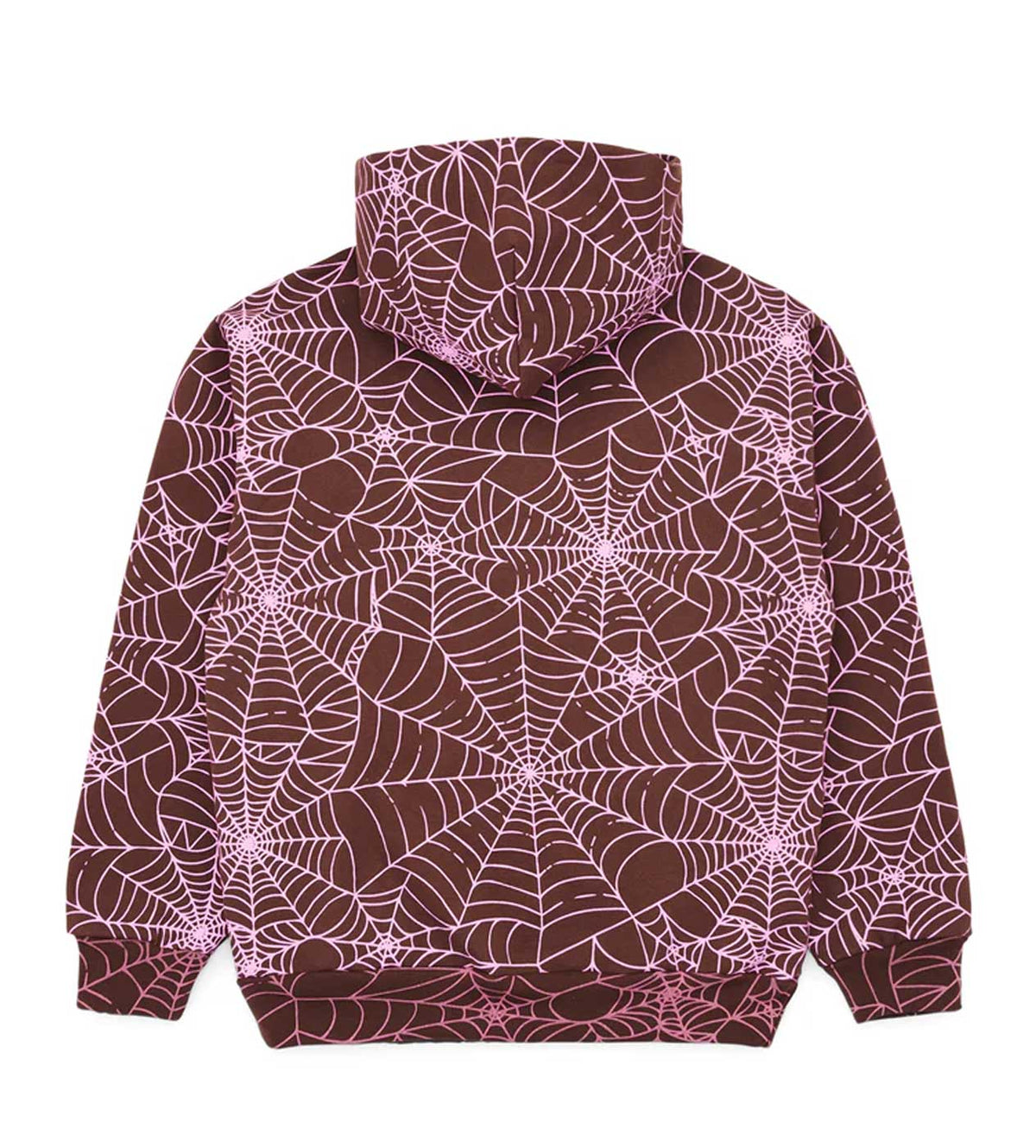 Sp5der AOP Hoodie Brown/Pink product image 2, provided for visual reference and product detail review