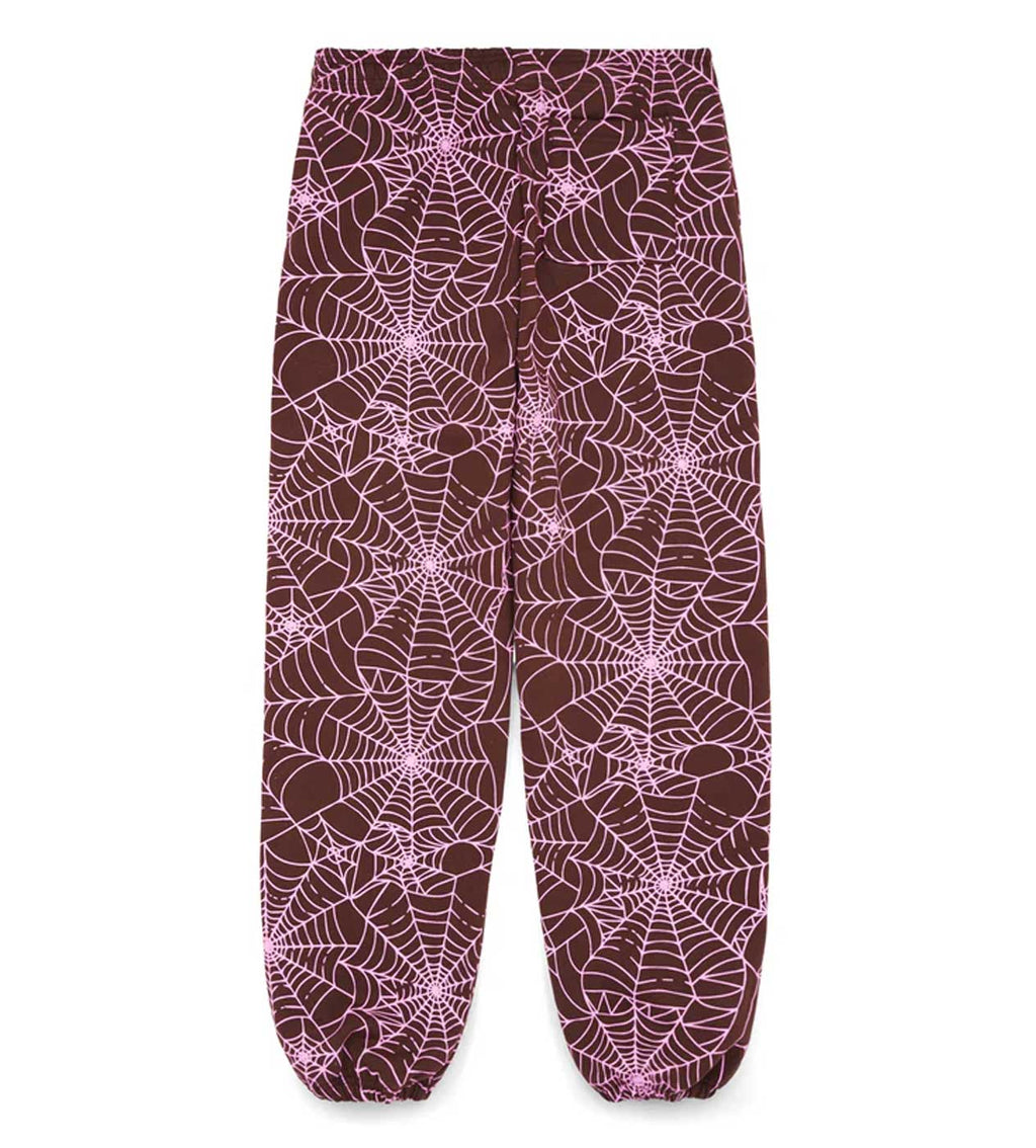 Sp5der AOP Sweatpants Brown/Pink product image 2, provided for visual reference and product detail review