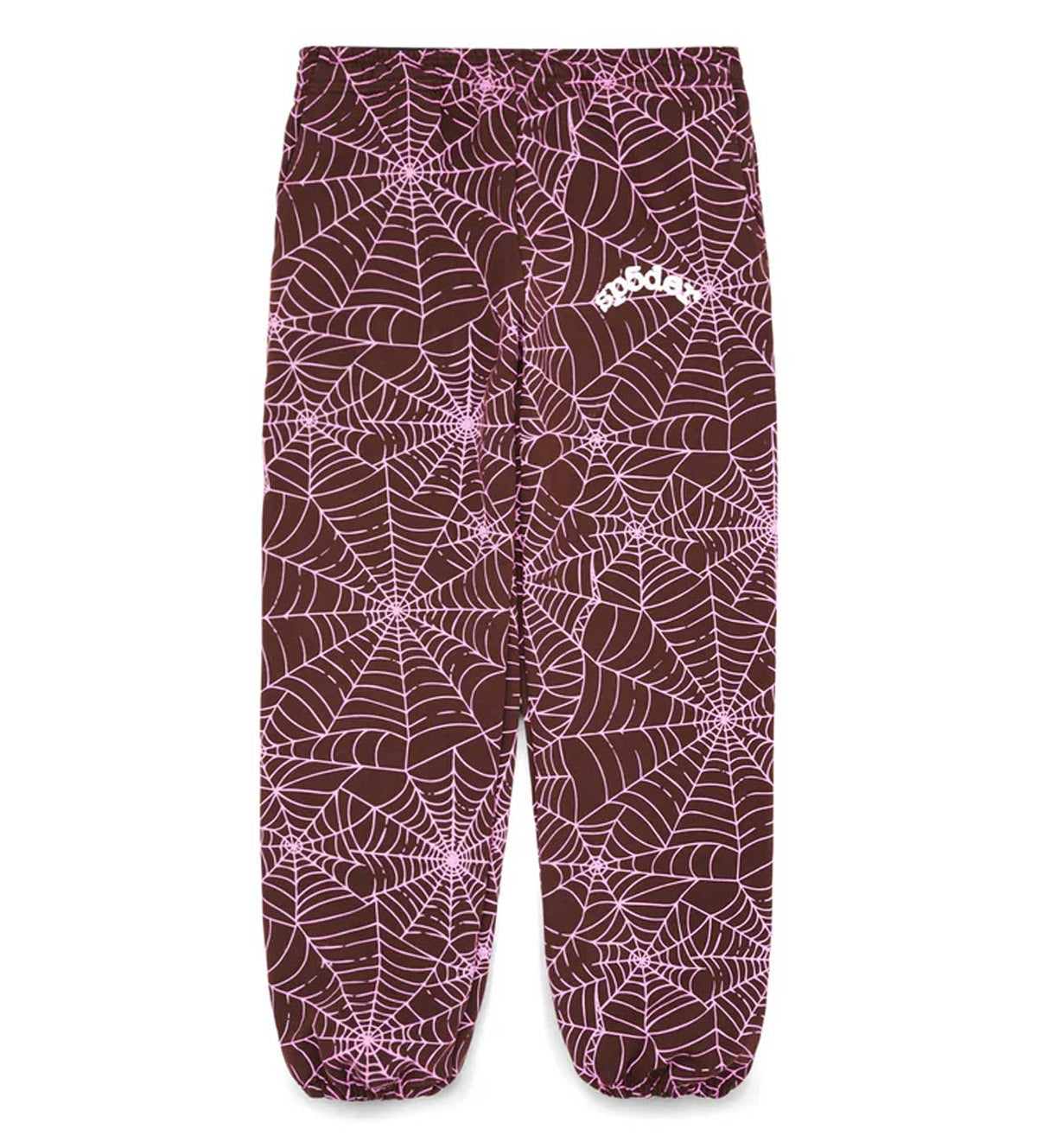 Sp5der AOP Sweatpants Brown/Pink product image 1, provided for visual reference and product detail review
