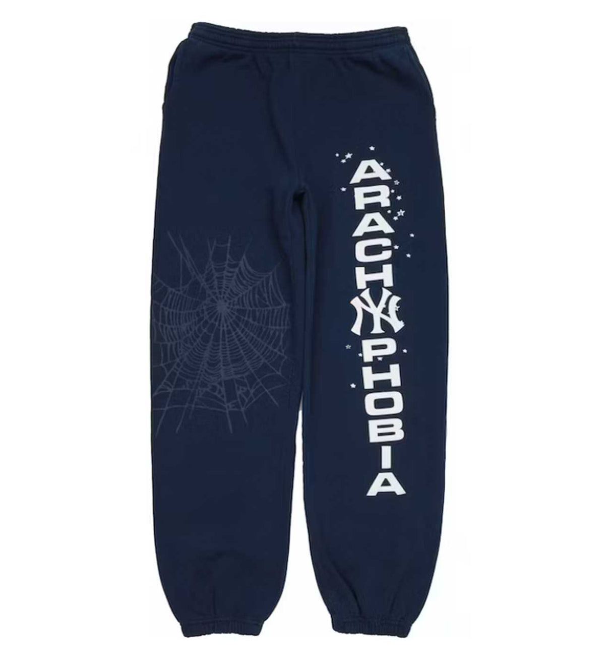 Sp5der Arach NY Phobia Sweatpants Navy product image 1, provided for visual reference and product detail review