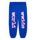 Sp5der Beluga Sweatpants Blue/Pink product image 1, provided for visual reference and product detail review