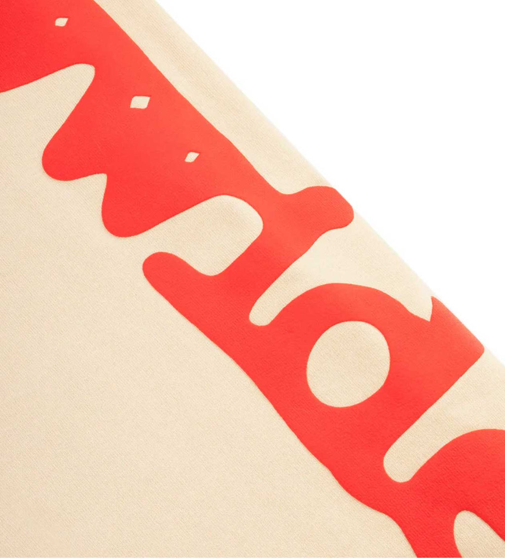 Sp5der Beluga Sweatpants Cream/Red product image 3, provided for visual reference and product detail review