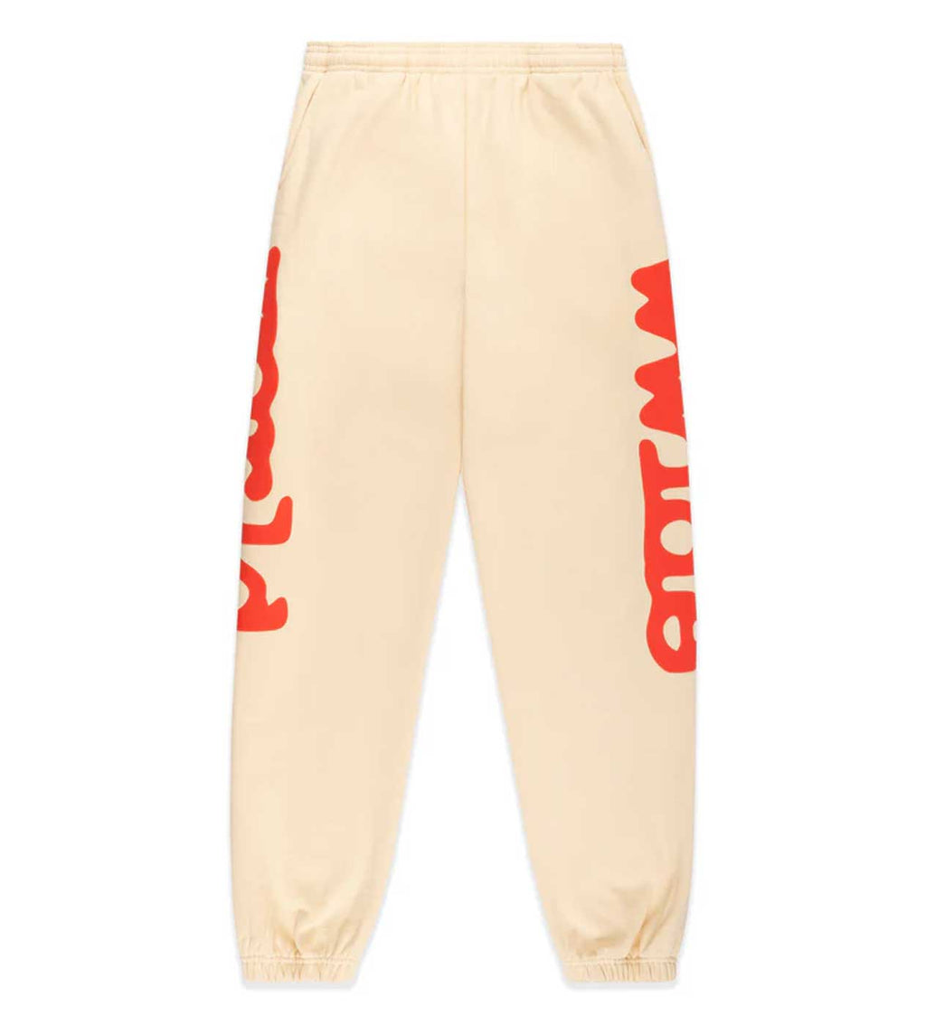 Sp5der Beluga Sweatpants Cream/Red product image 1, provided for visual reference and product detail review