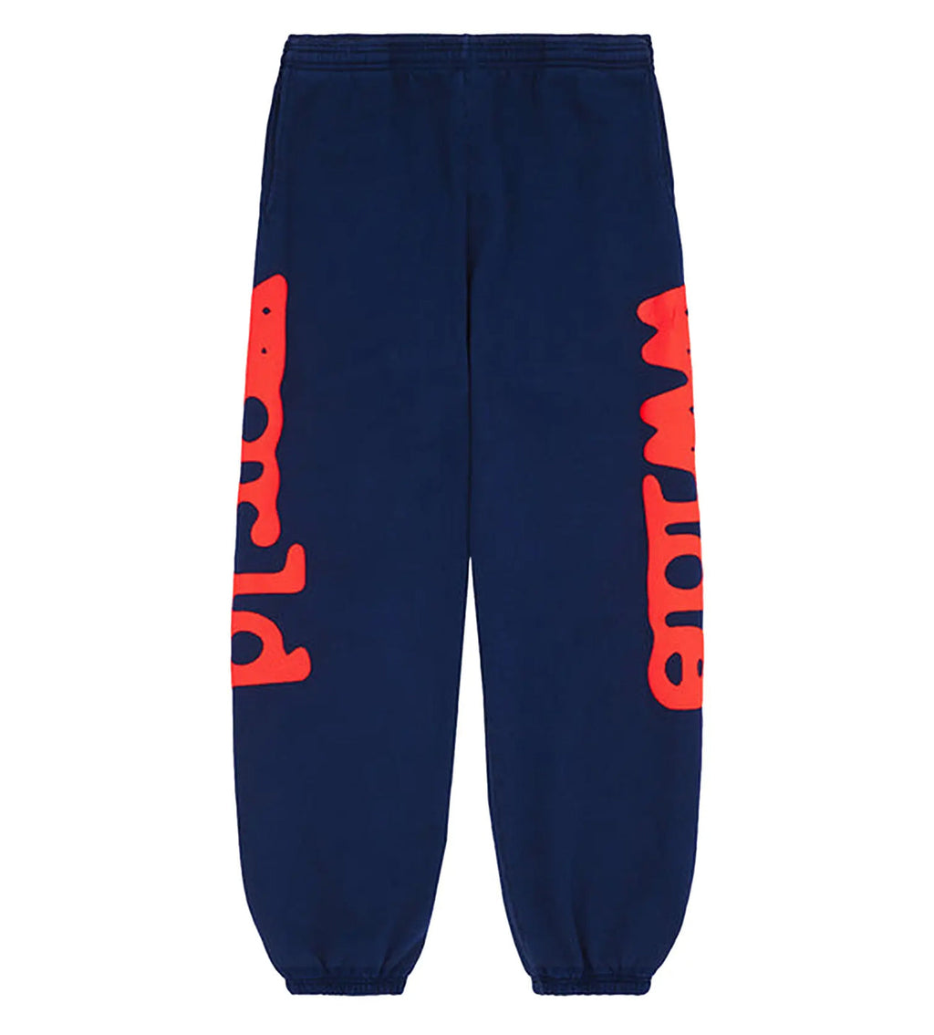Sp5der Beluga Sweatpants Navy/Red product image 1, provided for visual reference and product detail review