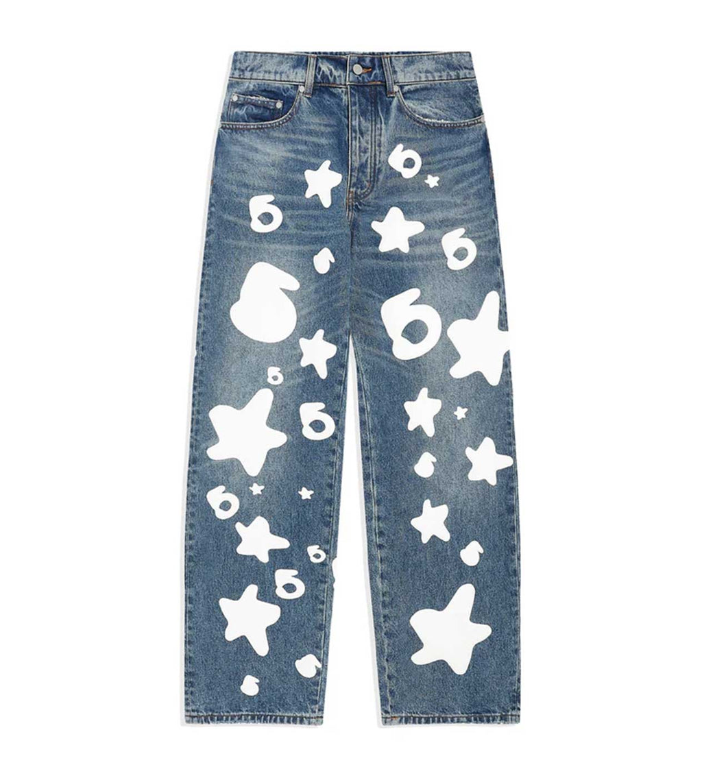 Sp5der Beluga Wash Denim Pants product image 1, provided for visual reference and product detail review