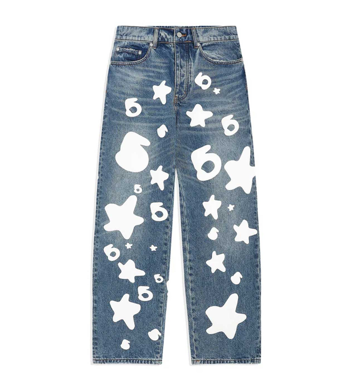 Sp5der Beluga Wash Denim Pants product image 1, provided for visual reference and product detail review