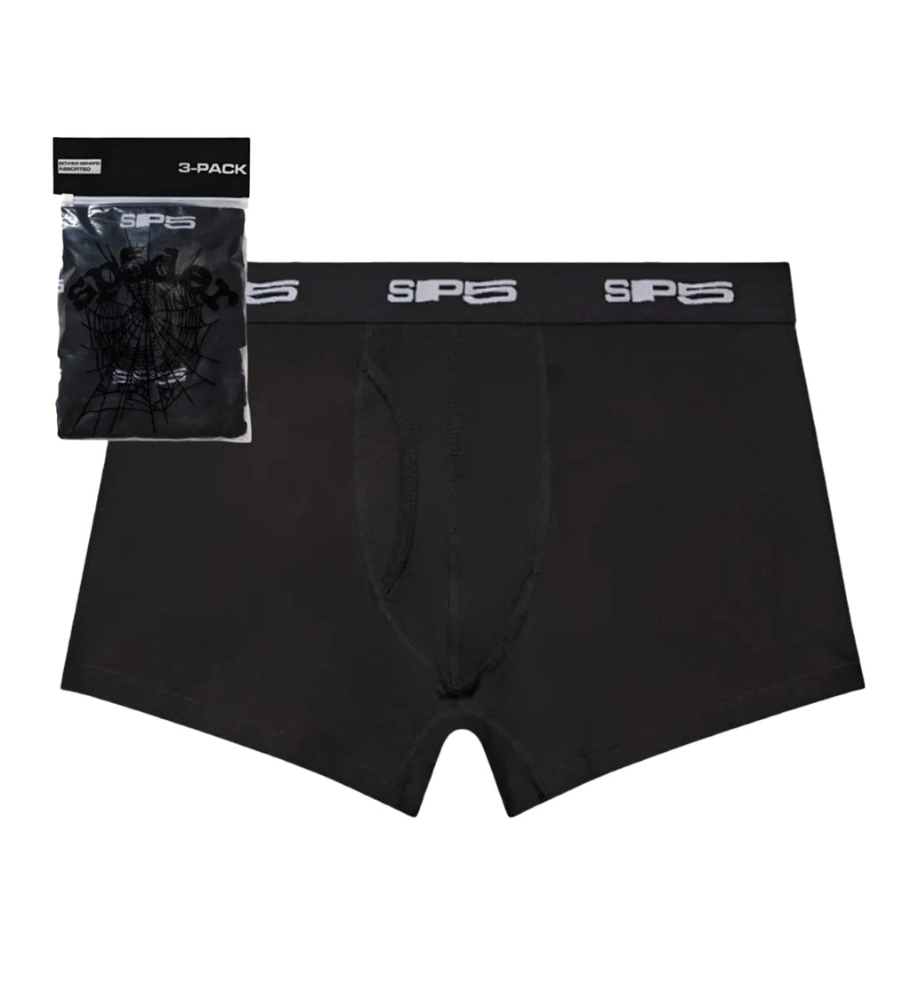 Sp5der Boxer Briefs 3 Pack Black product image 2, provided for visual reference and product detail review