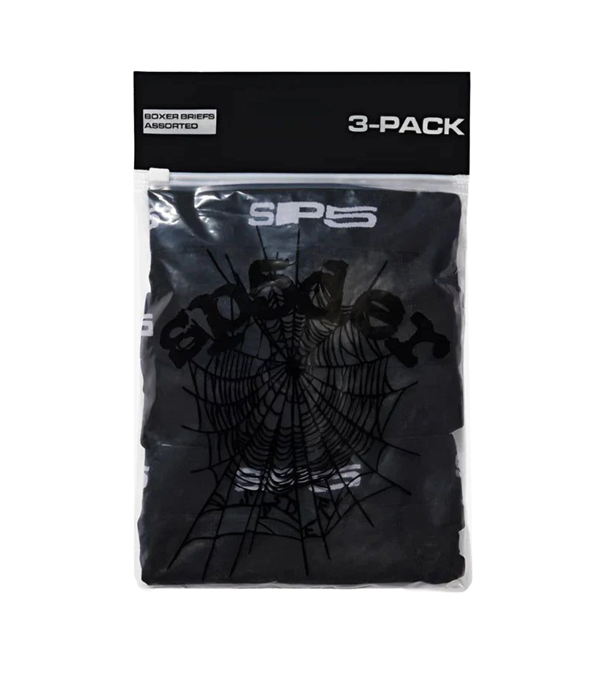 Sp5der Boxer Briefs 3 Pack Black product image 3, provided for visual reference and product detail review