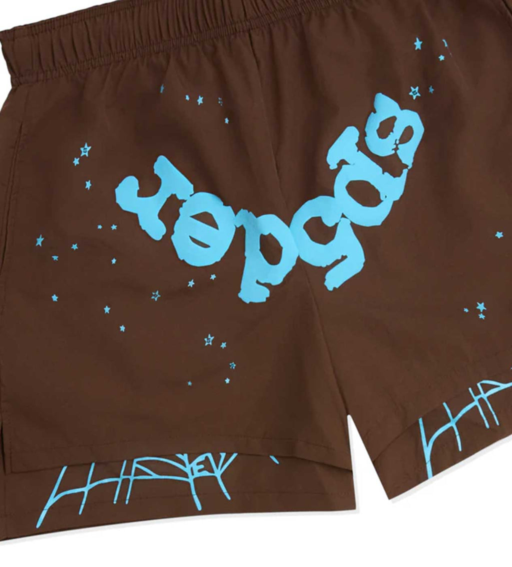 Sp5der Brown OG Web Double Layer Short product image 3, provided for visual reference and product detail review