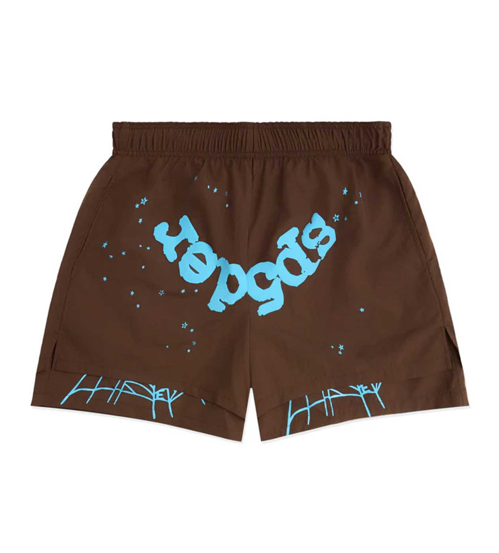 Sp5der Brown OG Web Double Layer Short product image 1, provided for visual reference and product detail review