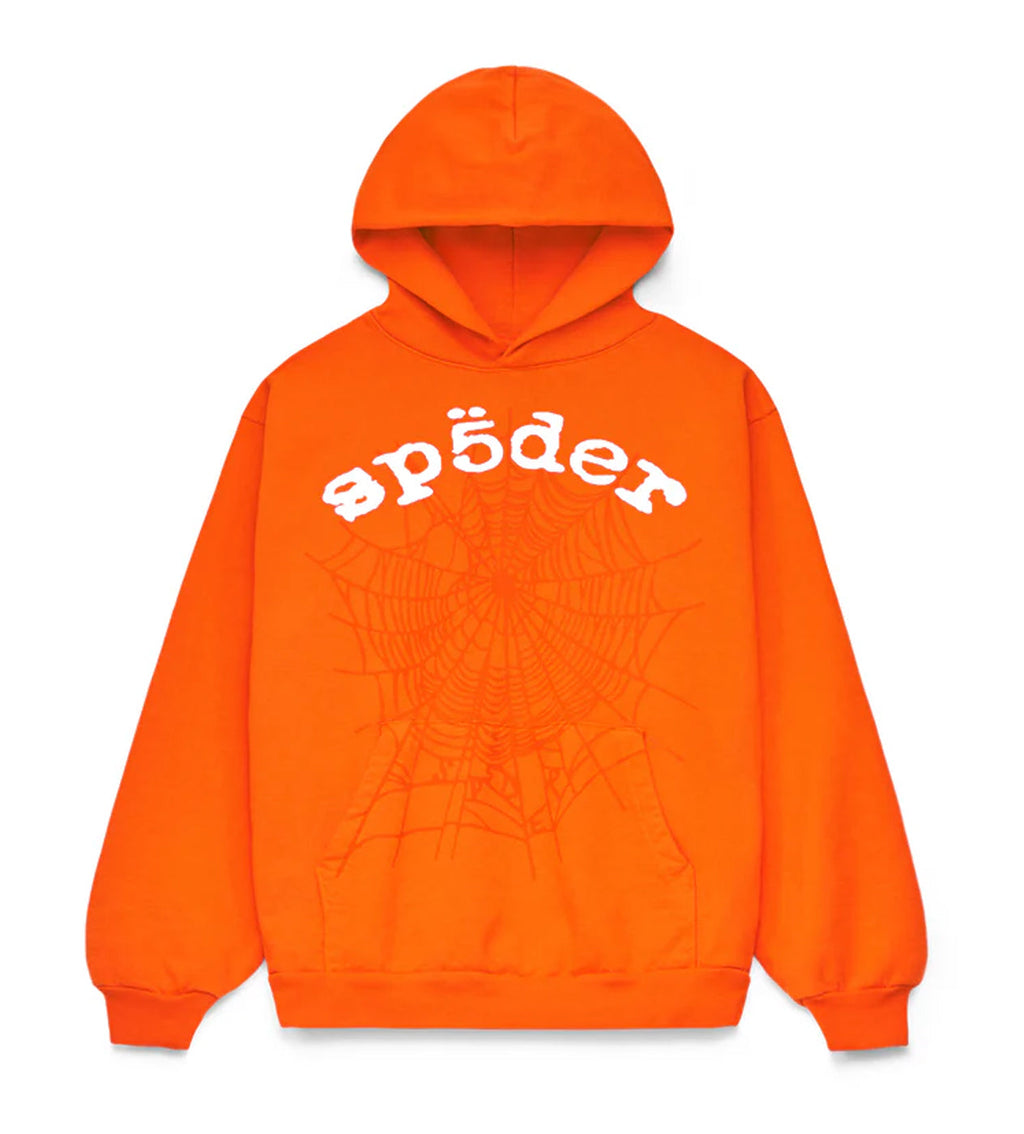 Sp5der Legacy Hoodie V2 Orange product image 1, provided for visual reference and product detail review