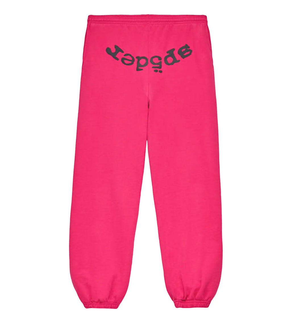 Sp5der Legacy Sweatpants V2 PInk product image 1, provided for visual reference and product detail review
