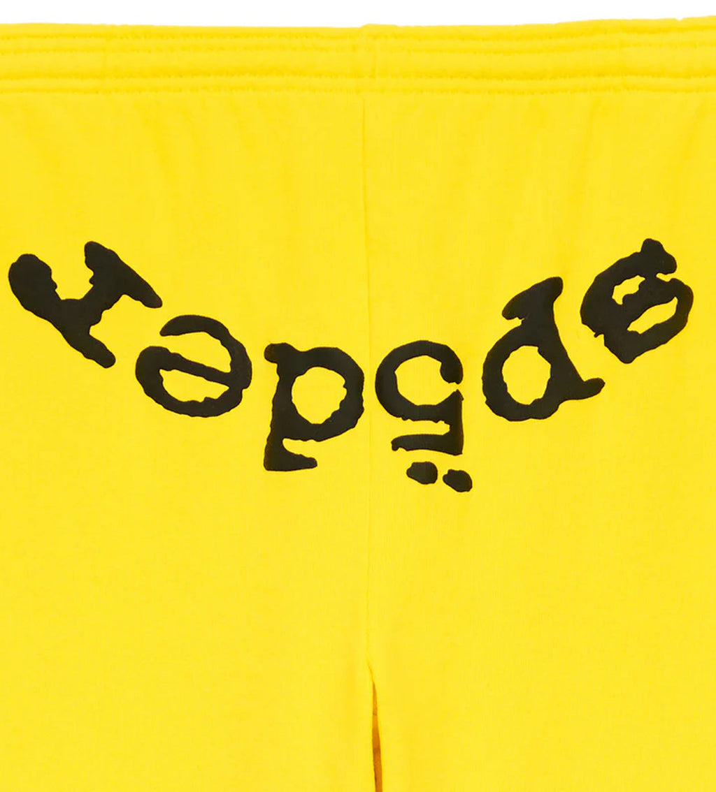 Sp5der Legacy Sweatpants V2 Yellow product image 3, provided for visual reference and product detail review