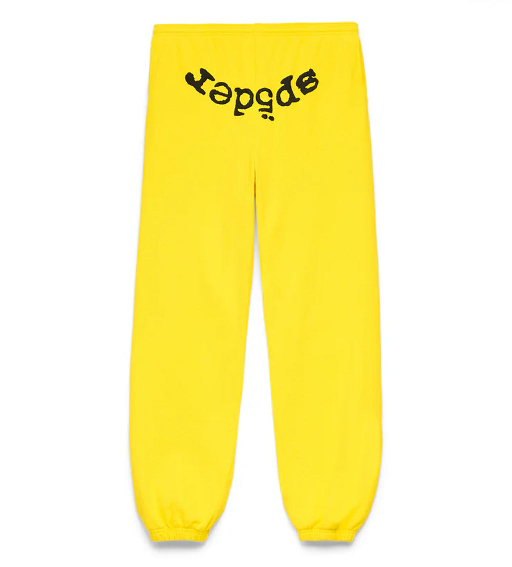 Sp5der Legacy Sweatpants V2 Yellow product image 1, provided for visual reference and product detail review