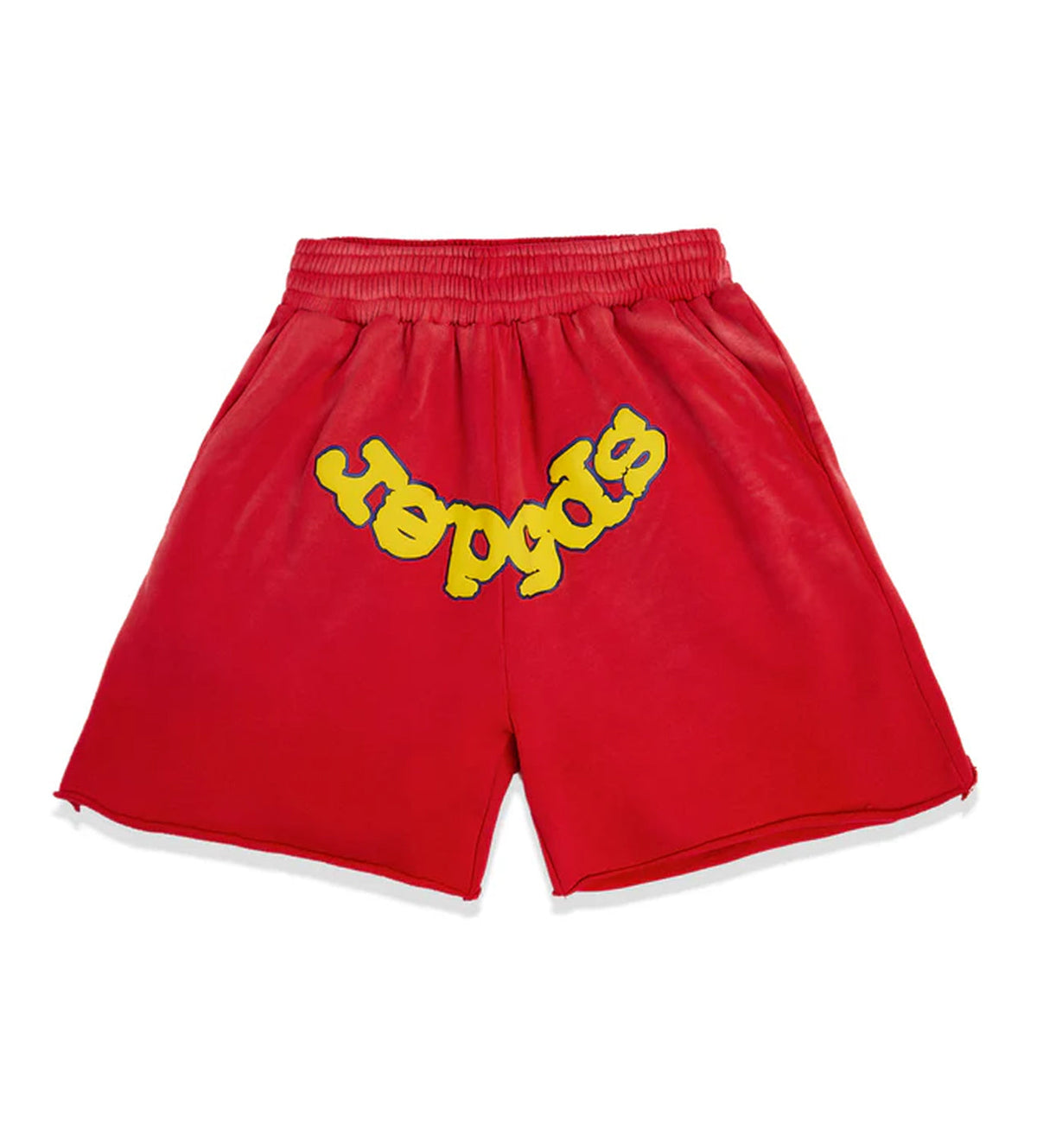 Sp5der OG Logo Sweat Shorts Red product image 1, provided for visual reference and product detail review
