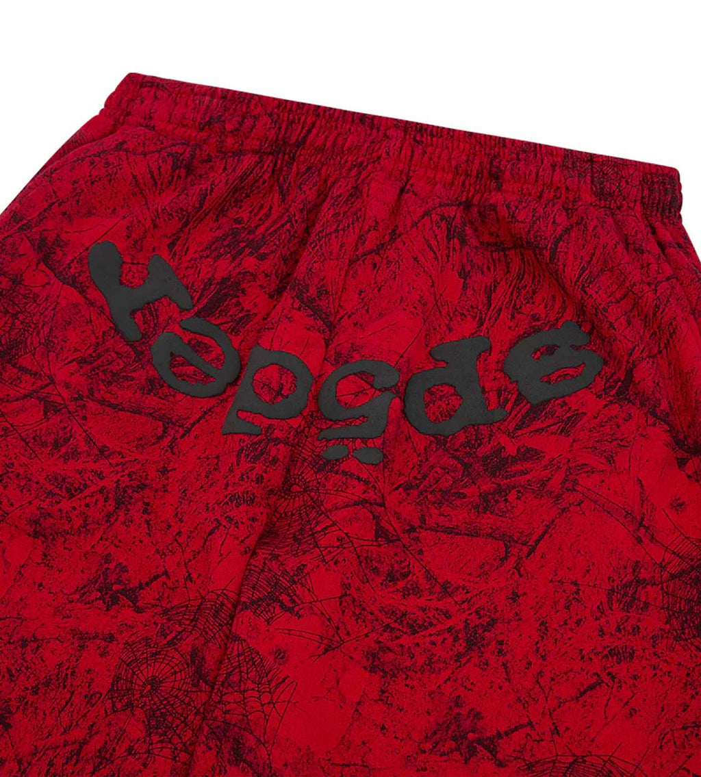 Sp5der OG Tree Camo Sweatpants Red product image 3, provided for visual reference and product detail review