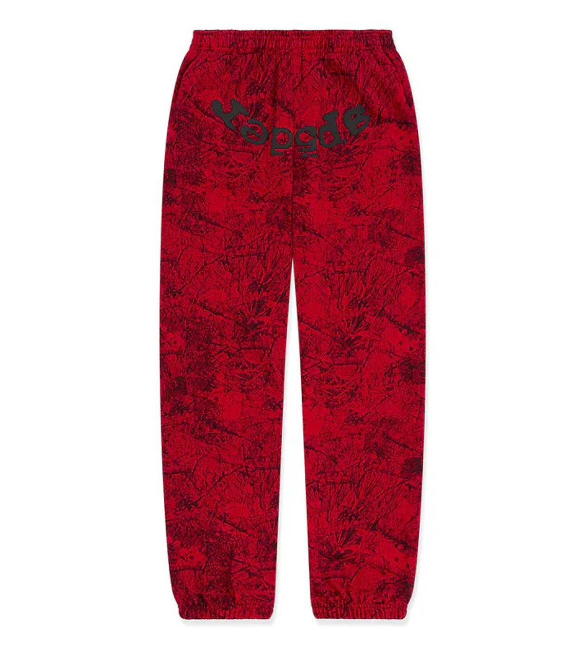 Sp5der OG Tree Camo Sweatpants Red product image 1, provided for visual reference and product detail review