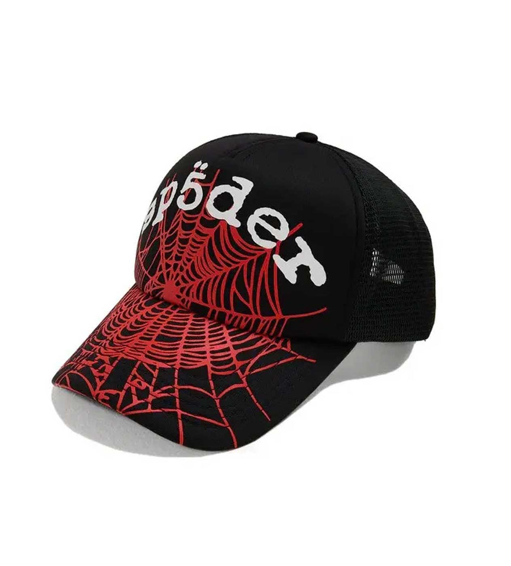 Sp5der OG Web v2 Trucker Hat Black/Red (Snapback) product image 2, provided for visual reference and product detail review
