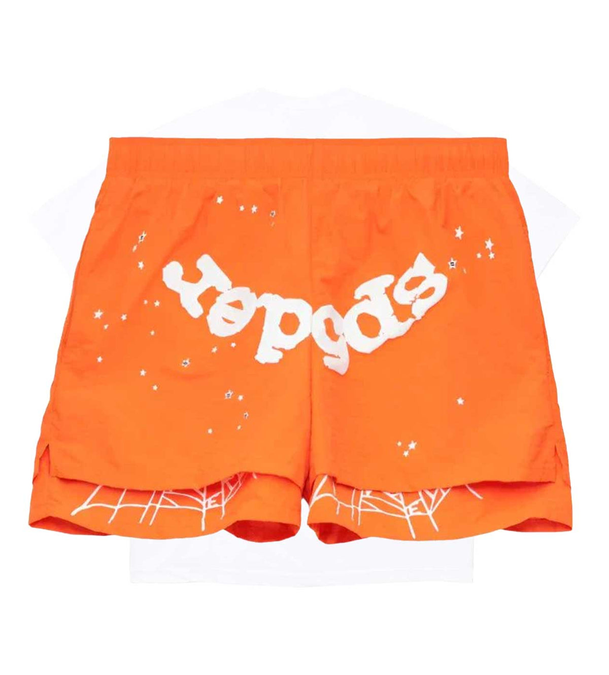 Sp5der Orange OG Web Double Layer Short product image 1, provided for visual reference and product detail review