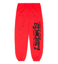 Sp5der P*nk V2 Sweatpants Red product image 1, provided for visual reference and product detail review