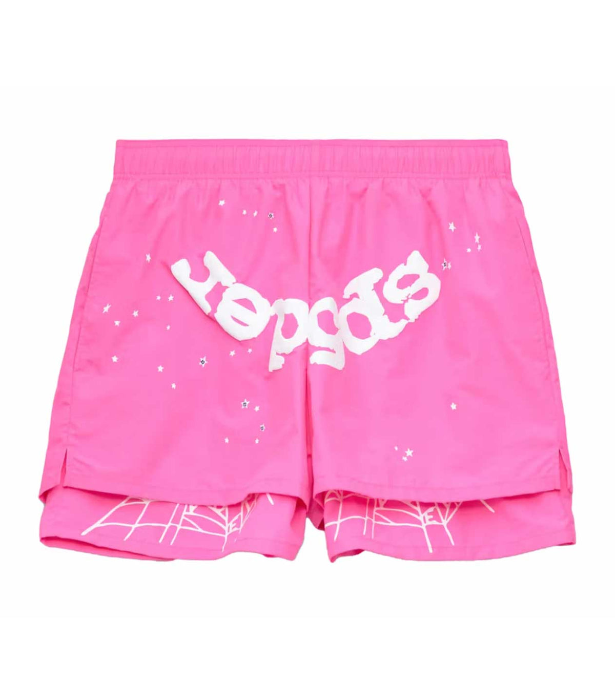 Sp5der Pink OG Web Double Layer Short product image 1, provided for visual reference and product detail review
