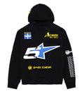 Sp5der Pit Crew Oversized Hoodie Black product image 1, provided for visual reference and product detail review