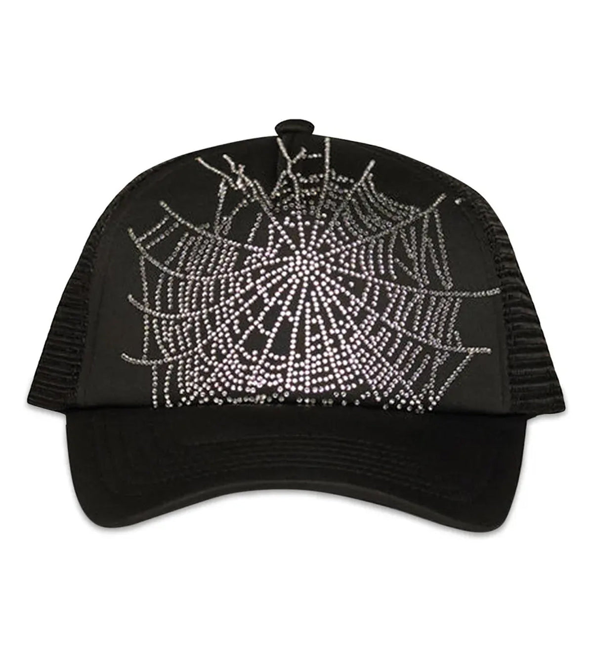 Sp5der Rhinestone Web Hat Black product image 1, provided for visual reference and product detail review