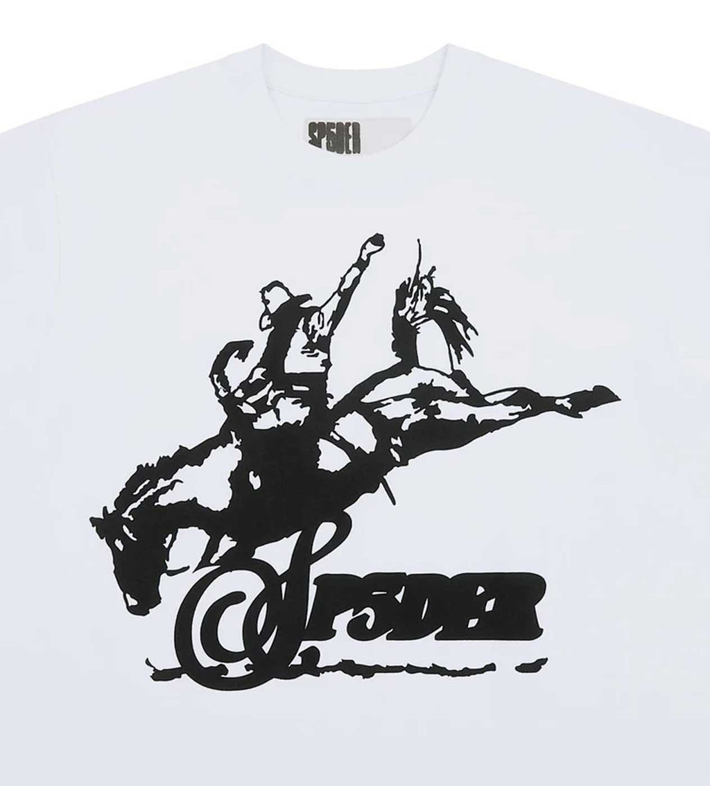Sp5der Rodeo HW T-Shirt White product image 3, provided for visual reference and product detail review