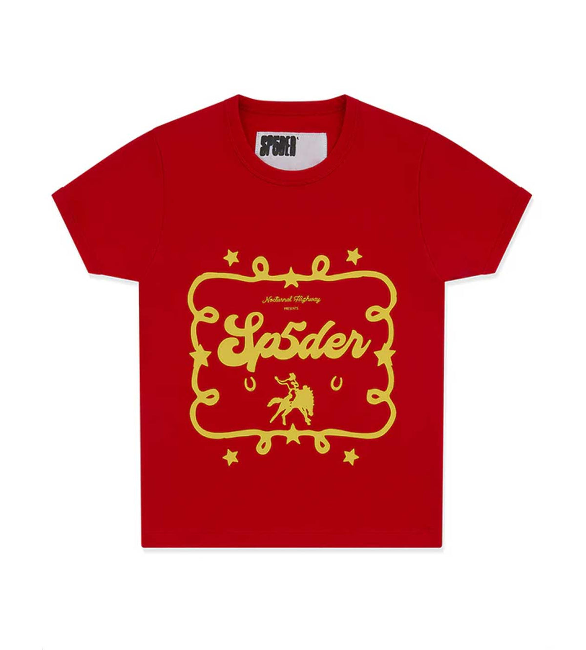Sp5der Rodeo Poster LW T-Shirt Red product image 1, provided for visual reference and product detail review