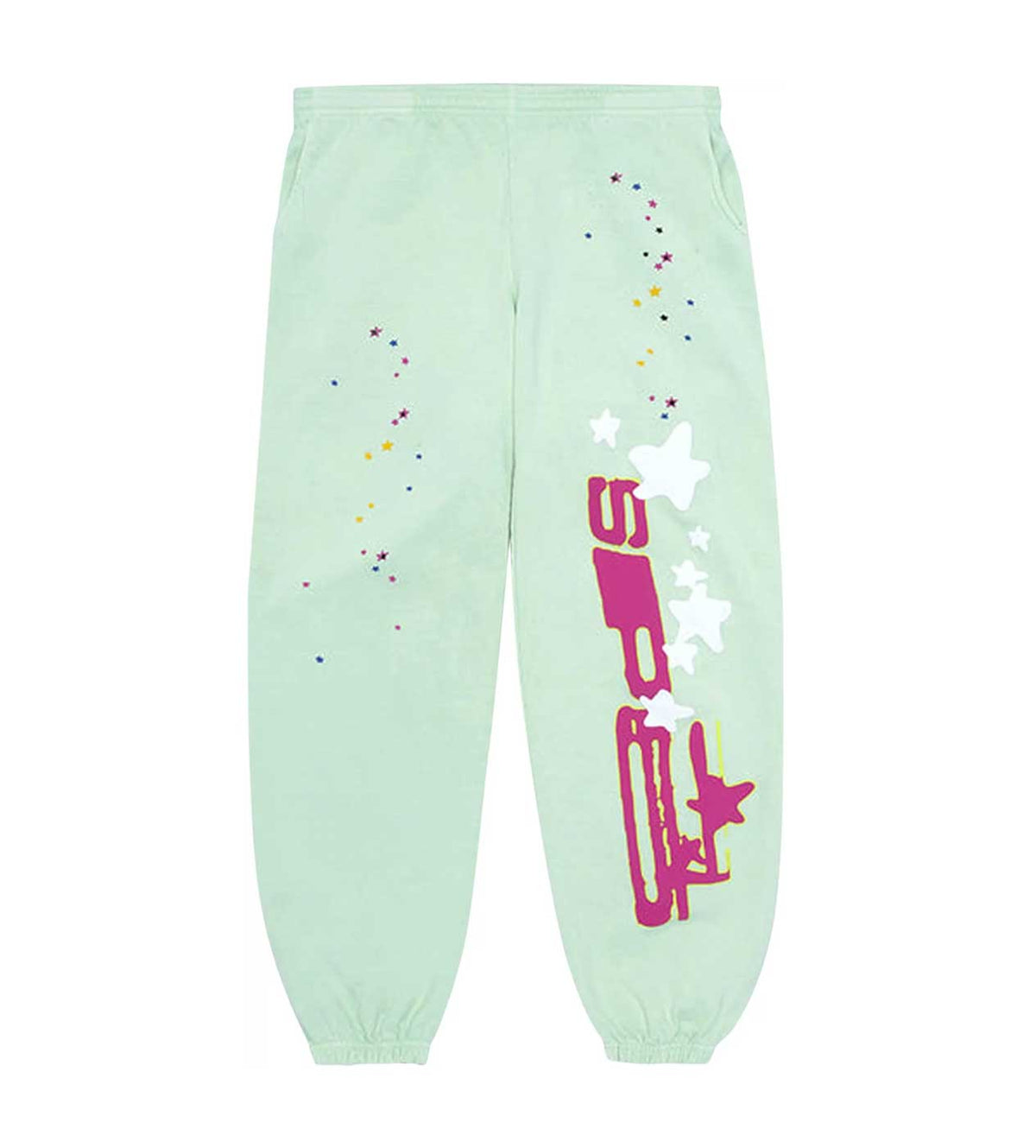Sp5der SP5 Mint Sweatpants product image 1, provided for visual reference and product detail review