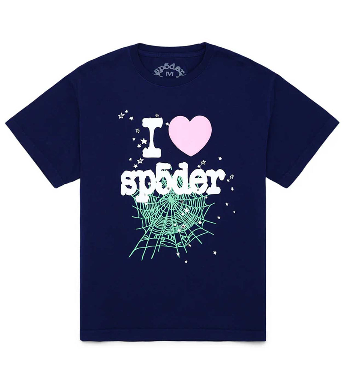 Sp5der Souvenir T-Shirt Navy product image 1, provided for visual reference and product detail review