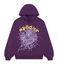 Sp5der Star OG Web v2 Hoodie Purple product image 1, provided for visual reference and product detail review