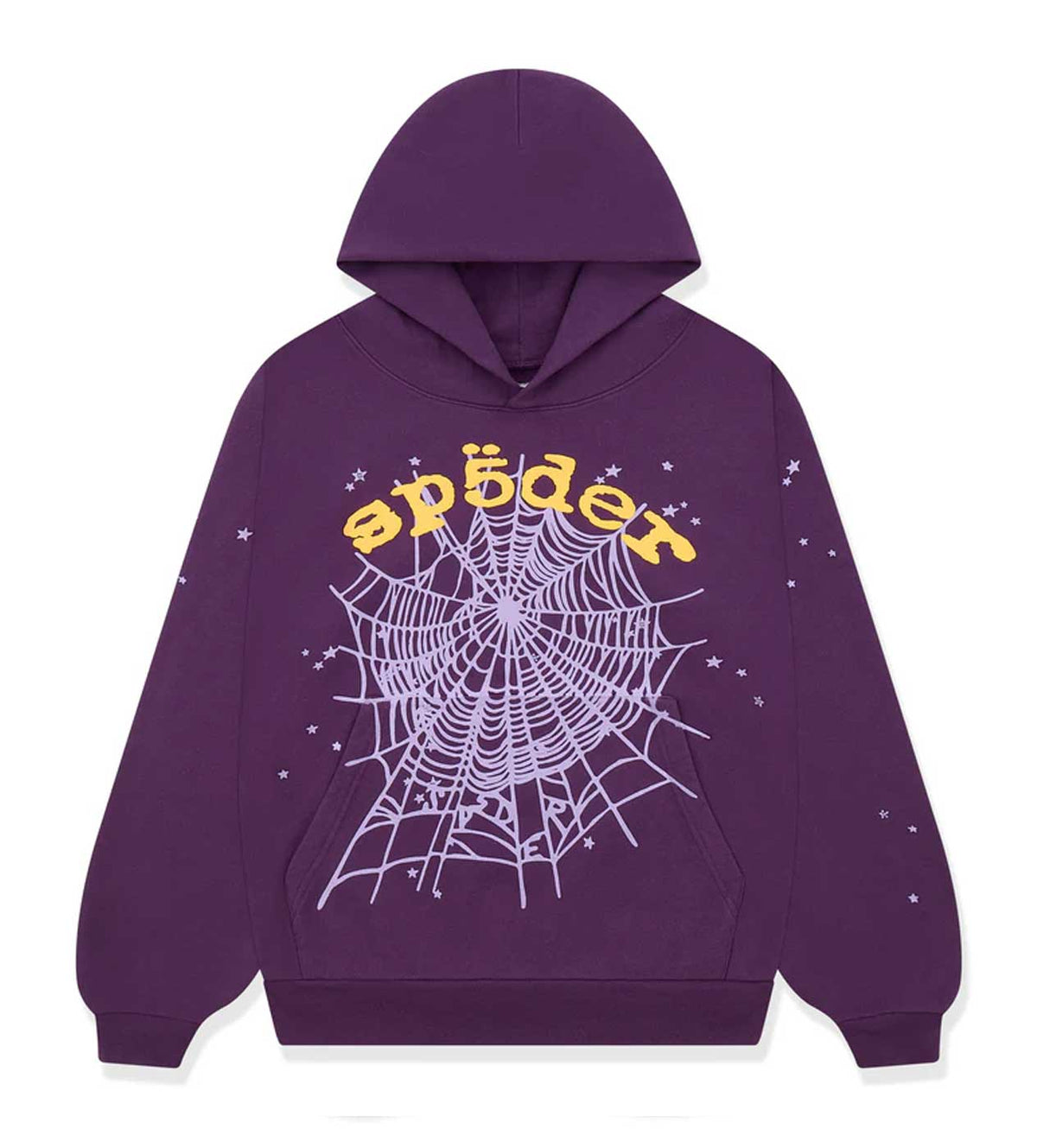 Sp5der Star OG Web v2 Hoodie Purple product image 1, provided for visual reference and product detail review