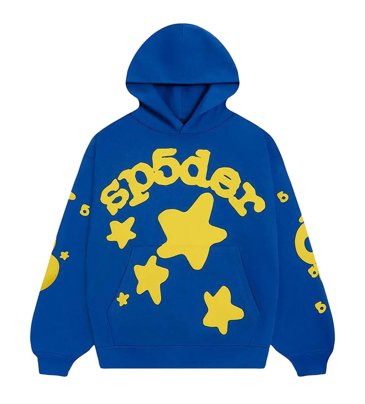 Sp5der TC5 Beluga Hoodie Blue/Yellow product image 1, provided for visual reference and product detail review