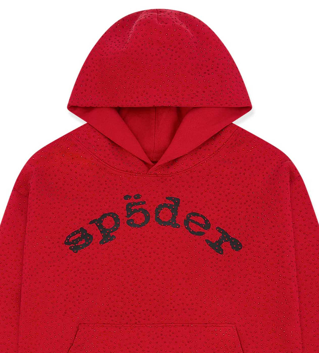 Sp5der VVS Webstone Hoodie Red product image 4, provided for visual reference and product detail review