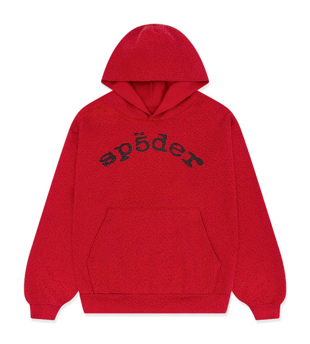 Sp5der VVS Webstone Hoodie Red product image 1, provided for visual reference and product detail review
