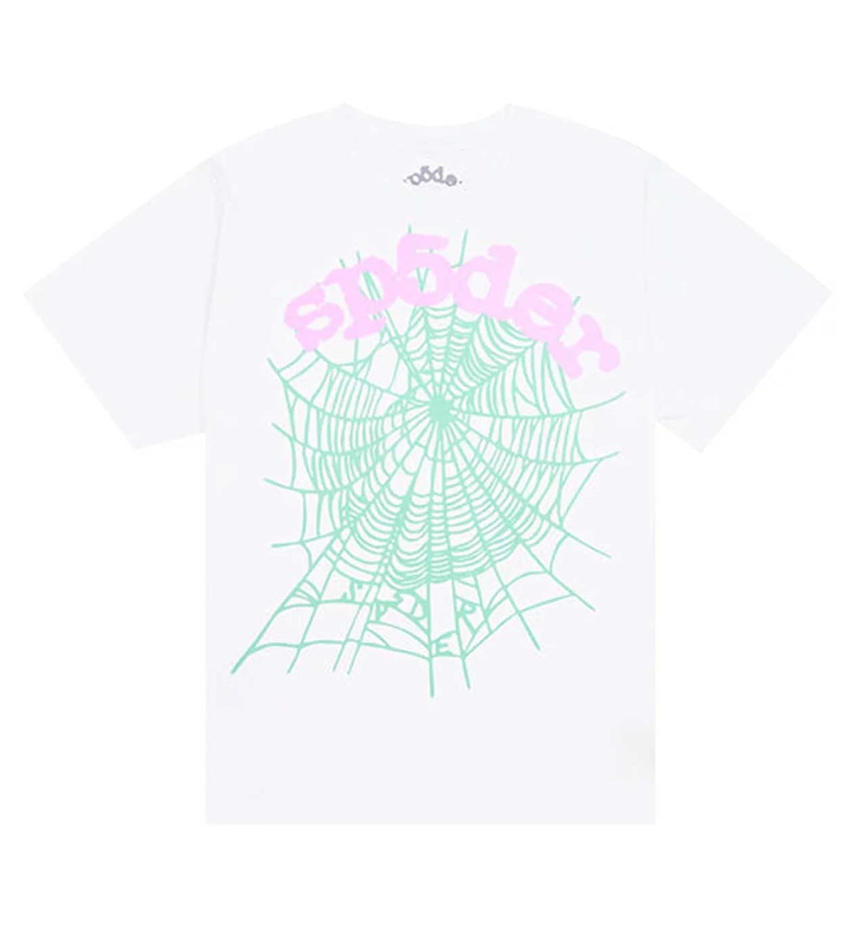 Sp5der Women OG Web Baby T-Shirt White product image 1, provided for visual reference and product detail review