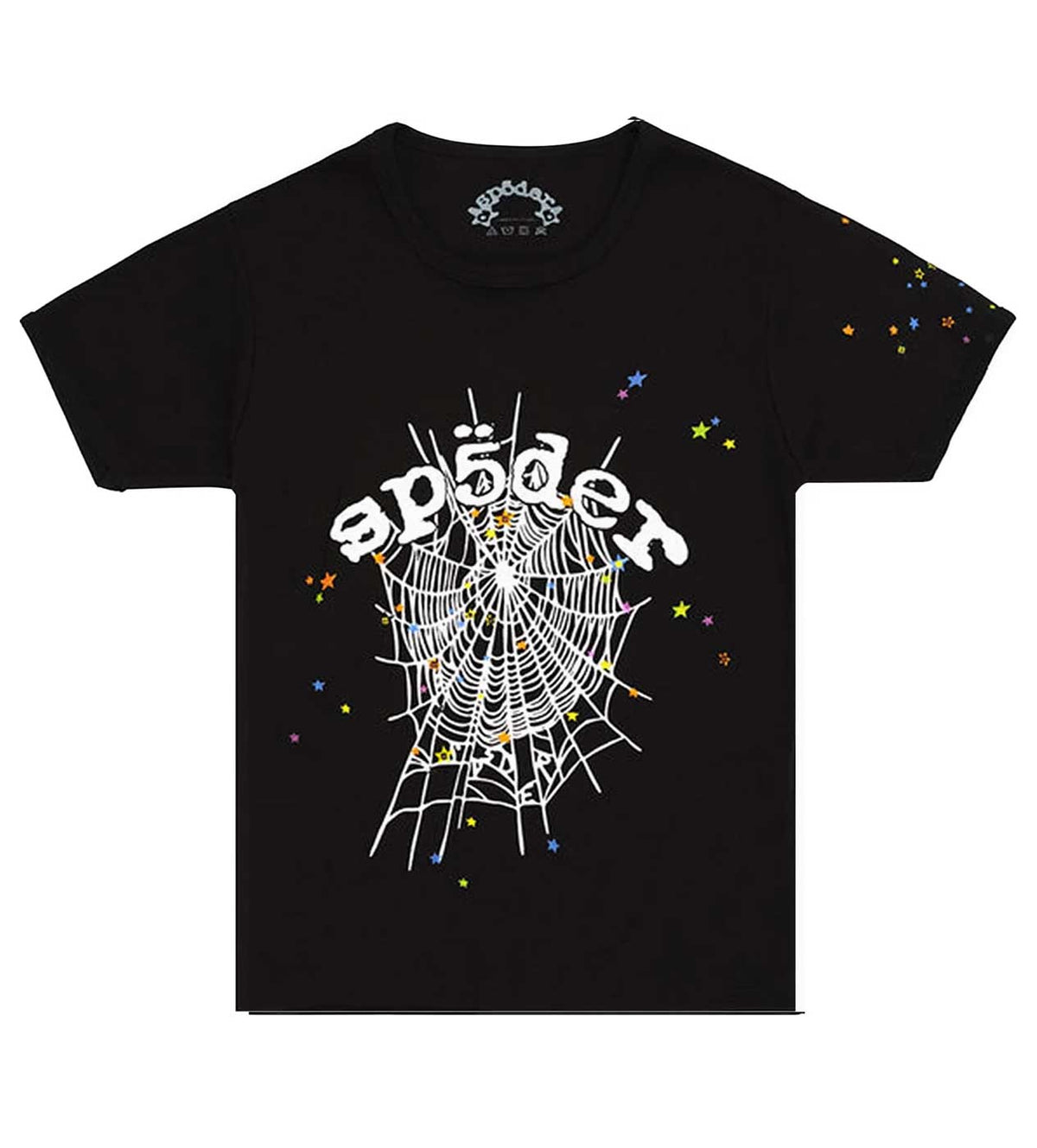 Sp5der Women OG Web V2 Baby T-Shirt Black product image 1, provided for visual reference and product detail review